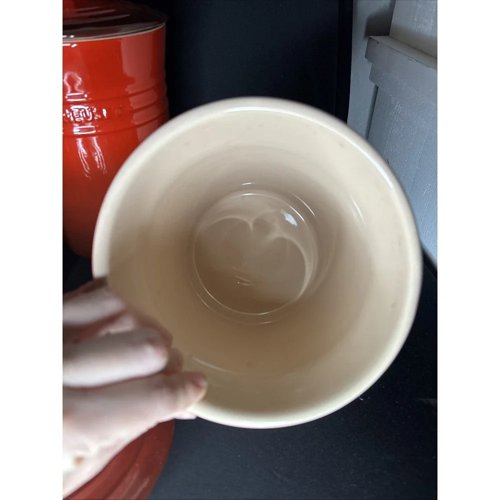 Le Creuset CERISE Red Stoneware 3-Canister Storage Jar Set with Lids #1029 - Picture 9 of 13